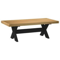 Berkfield Home Coffee Table NOAIN X-Shaped Legs 120x60x40 cm Solid Wood Pine in Brown - Size: 120 x 60 x 40 cm