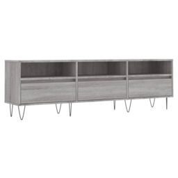 Berkfield Home TV Cabinet Grey Sonoma 150x30x44.5 cm Engineered Wood - thumbnail 2