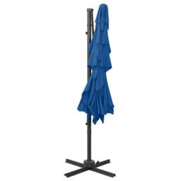 Berkfield Home Harmful 4-Tier Parasol with Aluminium Pole Azure Blue 250x250 cm - thumbnail 5