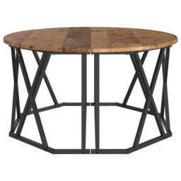 Berkfield Home Coffee Table - Vintage Style, 80x80x42 cm, Made of Engineered Wood in Brown - Size: 80 x 80 x 42 cm - thumbnail 6
