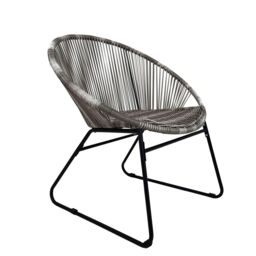 Charles Bentley Zanzibar Tea for Two Bistro Set Grey Cafe 2 Chairs & Table - thumbnail 6