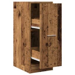 Berkfield Home Elegant Apothecary Cabinet Old Wood 30x41x77.5 cm Engineered Wood in Brown - thumbnail 3