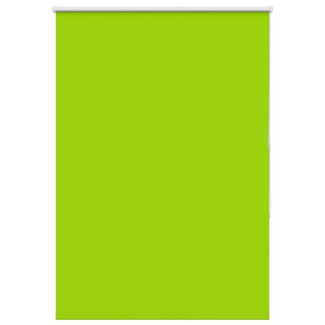 Berkfield Home Roller Blind Blackout Yellow 130x210 cm Fabric Width 126.6 cm Pol… in Bright Green