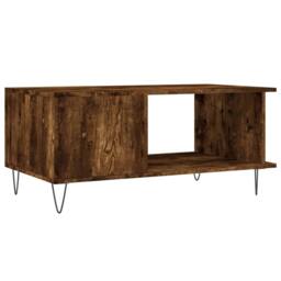 Berkfield Home Decorative Coffee Table Smoked Oak 90x50x40 cm Engineered Wood in Brown - Size: 90 x 50 x 40 cm - thumbnail 8