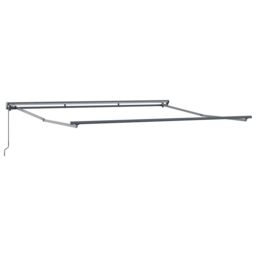 Berkfield Home Retractable Awning Manual Orange & White 350x250 cm Polyester - thumbnail 5