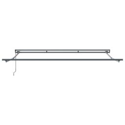 Berkfield Home Retractable Awning Manual Orange & White 350x250 cm Polyester - thumbnail 9