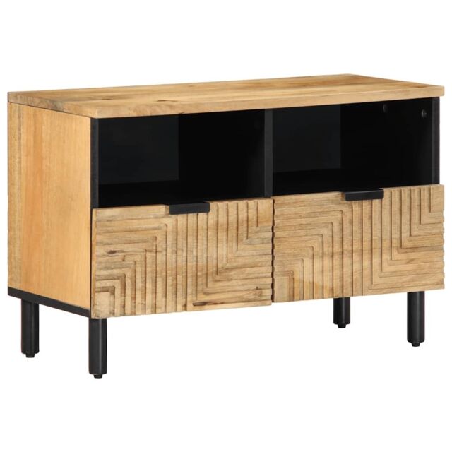 Berkfield Home TV Cabinet Brown 70x33x46 cm Solid Wood Mango - Size: 70 x 33 x 46 cm - image 1