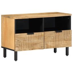 Berkfield Home TV Cabinet Brown 70x33x46 cm Solid Wood Mango - Size: 70 x 33 x 46 cm - thumbnail 1