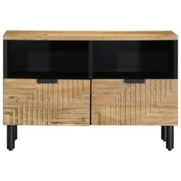 Berkfield Home TV Cabinet Brown 70x33x46 cm Solid Wood Mango - Size: 70 x 33 x 46 cm - thumbnail 2