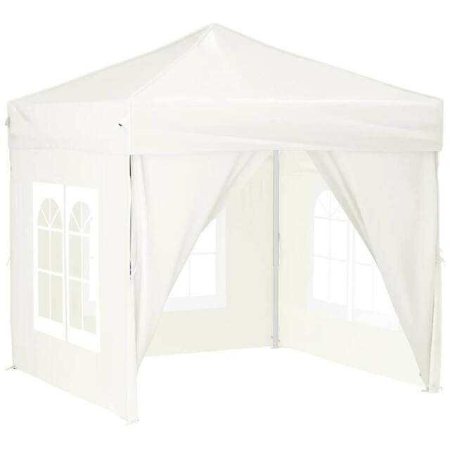 Berkfield Home Folding Party Tent with Sidewalls Cream 2x2 m - image 1