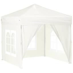 Berkfield Home Folding Party Tent with Sidewalls Cream 2x2 m - thumbnail 1