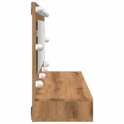 Berkfield Home Mirror Cabinet with LED Artisan Oak 90x31.5x62 cm in Brown - thumbnail 6