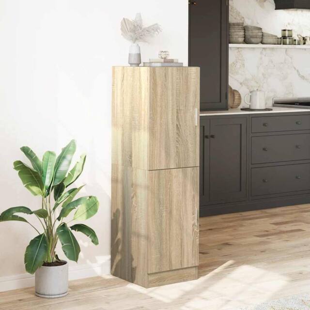 Berkfield Home Kitchen Cabinet Sonoma Oak 38x41.5x131.5 cm Engineered Wood in Light Oak - image 1