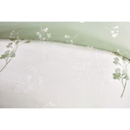 Rapport Home Shadow Floral Microfibre Complete Duvet Cover Set With Pillowcase in Green - Size: King - thumbnail 2