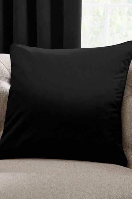 Laurence Llewelyn-Bowen 'Montrose' Luxury Filled Plain Velvet Cushion in Black - Size: 43 cm x 43 cm - image 1