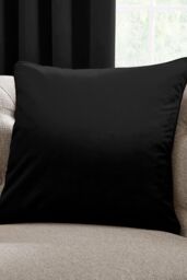 Laurence Llewelyn-Bowen 'Montrose' Luxury Filled Plain Velvet Cushion in Black - Size: 43 cm x 43 cm - thumbnail 1