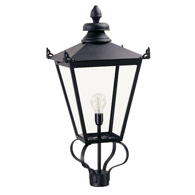 Loops IP23 1 Bulb Lantern Head Only Black LED E27 200W Bulb Light Fitting
