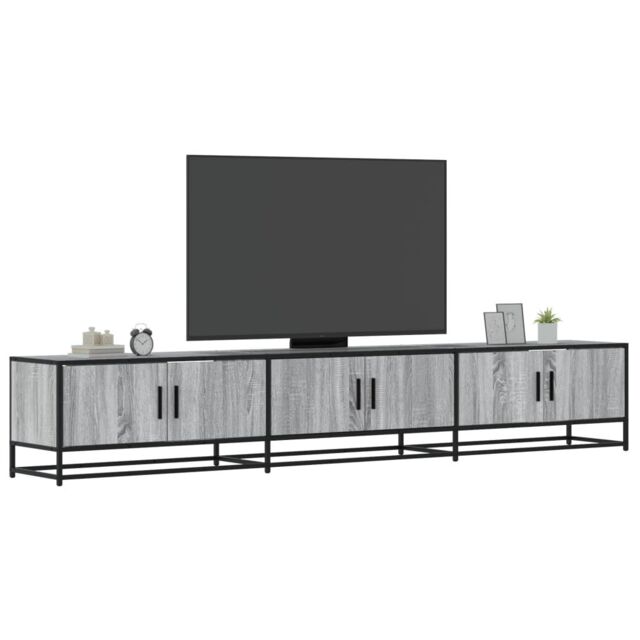 Berkfield Home TV Cabinet Grey Sonoma 240x35x41 cm Engineered Wood - Size: 240 x 35 x 41 cm - image 1
