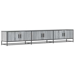 Berkfield Home TV Cabinet Grey Sonoma 240x35x41 cm Engineered Wood - Size: 240 x 35 x 41 cm - thumbnail 2