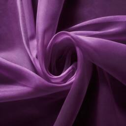 Luxury Living Voile Tab Top Curtain Pair with Crystal Tie Backs Sheer Window Panels in Purple - Size: 145 cm width x 122 cm drop - thumbnail 4