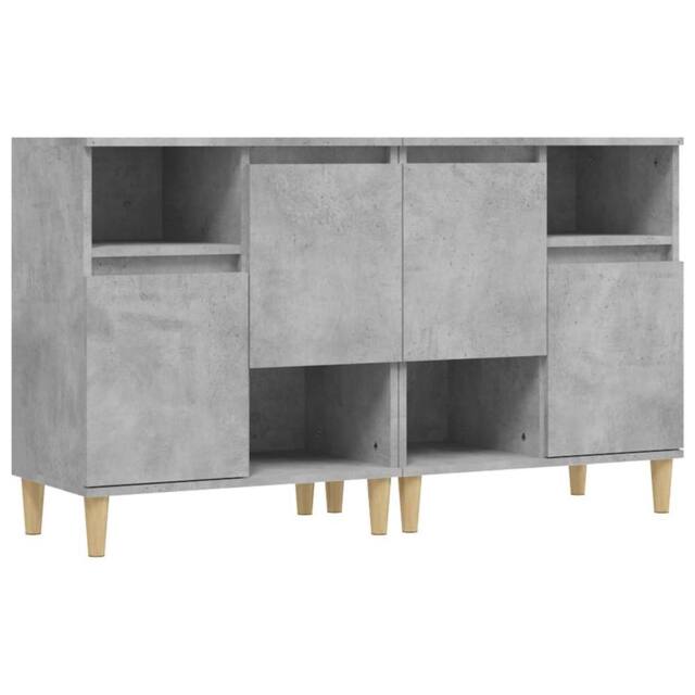 Berkfield Home Sideboards 2 pcs Concrete Grey 60x35x70 cm Engineered Wood - Size: 60 x 35 x 70 cm - image 1
