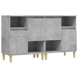 Berkfield Home Sideboards 2 pcs Concrete Grey 60x35x70 cm Engineered Wood - Size: 60 x 35 x 70 cm - thumbnail 1