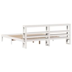 Berkfield Home Bed Frame with Headboard without Mattress White 180x200 cm Super King - thumbnail 6