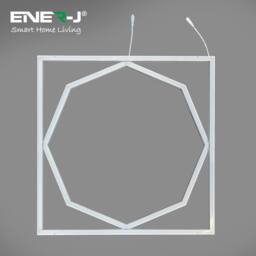 ENER-J Pack of 6 600x600mm LED Light with PD Design 40W Cool White Frame Bord - thumbnail 1