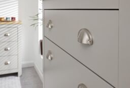 GFW Lancaster 2 Door 1 Drawer Shoe Cabinet in Grey - thumbnail 5