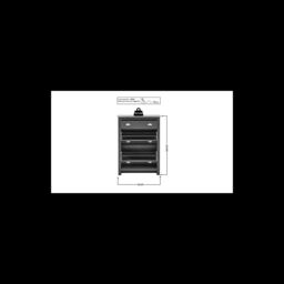 GFW Lancaster 2 Door 1 Drawer Shoe Cabinet in Grey - thumbnail 6