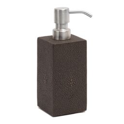 Posh Trading Company Chelsea Soap Dispenser - Faux Shagreen Chocolate in Brown - thumbnail 2