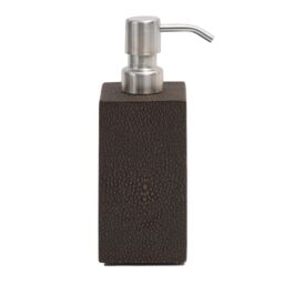 Posh Trading Company Chelsea Soap Dispenser - Faux Shagreen Chocolate in Brown - thumbnail 1