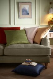 Appletree 'Harlan' Velvet Filled Cushion in Pink - Size: 55 cm x 55 cm - thumbnail 3