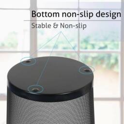EONLION Black Bathrooms Circular Mesh Wastebasket Trash Can - Size: 100 cm - thumbnail 4