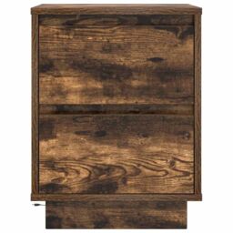 Berkfield Home Bedside Cabinets with LED Lights¬†2 pcs Smoked Oak 38x34x50 cm - Size: 38 x 34 x 50 cm - thumbnail 9