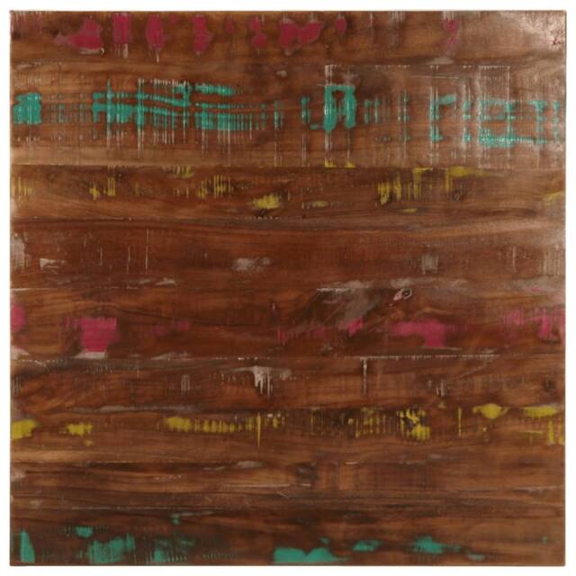 Berkfield Home Table Top 70x70x1.5 cm Square Solid Wood Reclaimed in Brown - image 1