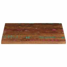 Berkfield Home Table Top 70x70x1.5 cm Square Solid Wood Reclaimed in Brown - thumbnail 3