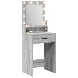 Berkfield Home Grey sonoma Particle board 50 x 41 x 135 cm Mirror Vanity Table - thumbnail 3