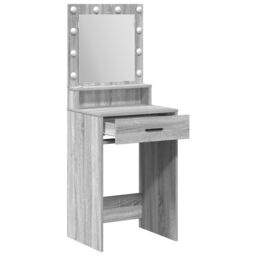 Berkfield Home Grey sonoma Particle board 50 x 41 x 135 cm Mirror Vanity Table - thumbnail 4