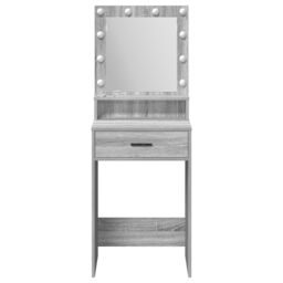 Berkfield Home Grey sonoma Particle board 50 x 41 x 135 cm Mirror Vanity Table - thumbnail 5