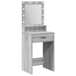 Berkfield Home Grey sonoma Particle board 50 x 41 x 135 cm Mirror Vanity Table - thumbnail 2