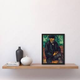 Artery8 Paul Cezanne Framed Wall Art The Gardener Vallier Portrait Painting - Size: A4 - thumbnail 2