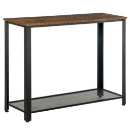 FURNOS Industrial 2 Tier Entryway Hallway Console Table in Brown - thumbnail 7