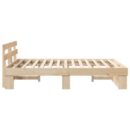 Berkfield Home with Headboard Brown 160 x 200 cm Pine wood - thumbnail 7
