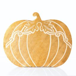Marco Paul 25cm Wooden Pumpkin Home Décor Free-Standing Autumn Decoration in Beige - thumbnail 3