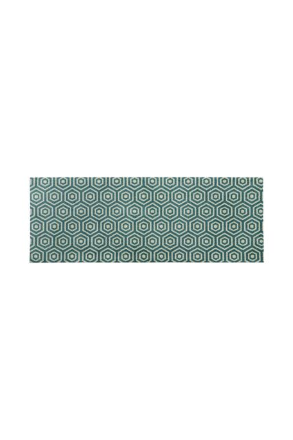 JVL Mega Machine Washable Runner Doormat 57 x 150 cm Geo Hex in Teal - Size: 57 cm x 150 cm - image 1