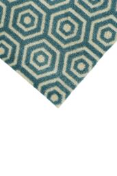 JVL Mega Machine Washable Runner Doormat 57 x 150 cm Geo Hex in Teal - Size: 57 cm x 150 cm - thumbnail 4