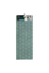 JVL Mega Machine Washable Runner Doormat 57 x 150 cm Geo Hex in Teal - Size: 57 cm x 150 cm - thumbnail 6