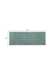 JVL Mega Machine Washable Runner Doormat 57 x 150 cm Geo Hex in Teal - Size: 57 cm x 150 cm - thumbnail 5