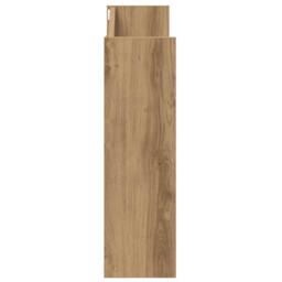 Berkfield Home Wall Shoe Cabinet Artisan Oak 80x18x60 cm Engineered Wood in Brown - Size: 80 x 18 x 60 cm - thumbnail 6